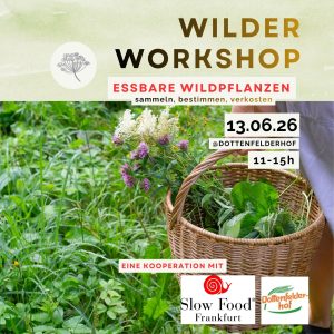 feWW4 13. Juni 2026 -  Kooperation mit Slowfood am Dottenfelder Hof - Wilder Workshop - Essbare Wildpflanzen
